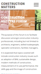 Mobile Screenshot of construction-matters.co.uk
