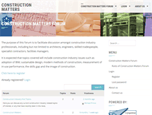 Tablet Screenshot of construction-matters.co.uk